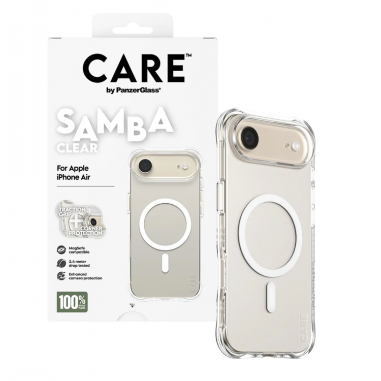 Θήκη PanzerGlass CARE BY PanzerGlass Samba MagSafe για APPLE iPhone 17 Air 6.6 5G 2025 - ΔΙΑΦΑΝΟ - PG-CR69281